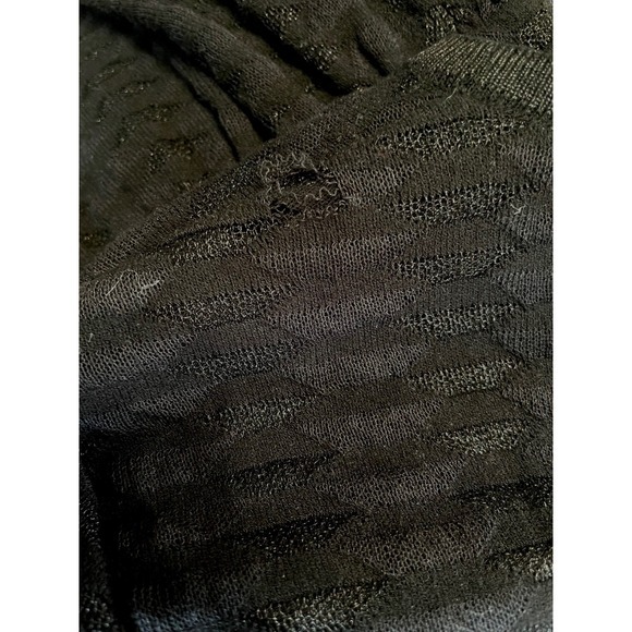 VALENTINO MISSONI BLACK OPEN STYLE KNIT SHIFT MINI DRESS LONG SLEEVE EU 42 - Picture 11 of 11